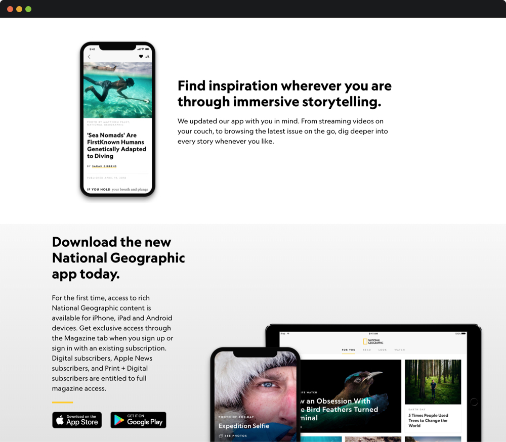 App for national geographic